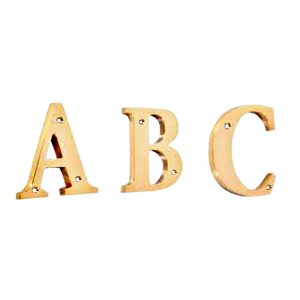 Wall & Door Brass Alphabets and Numbers