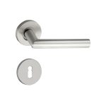 Premium SS Handle on Rose Door Hardware