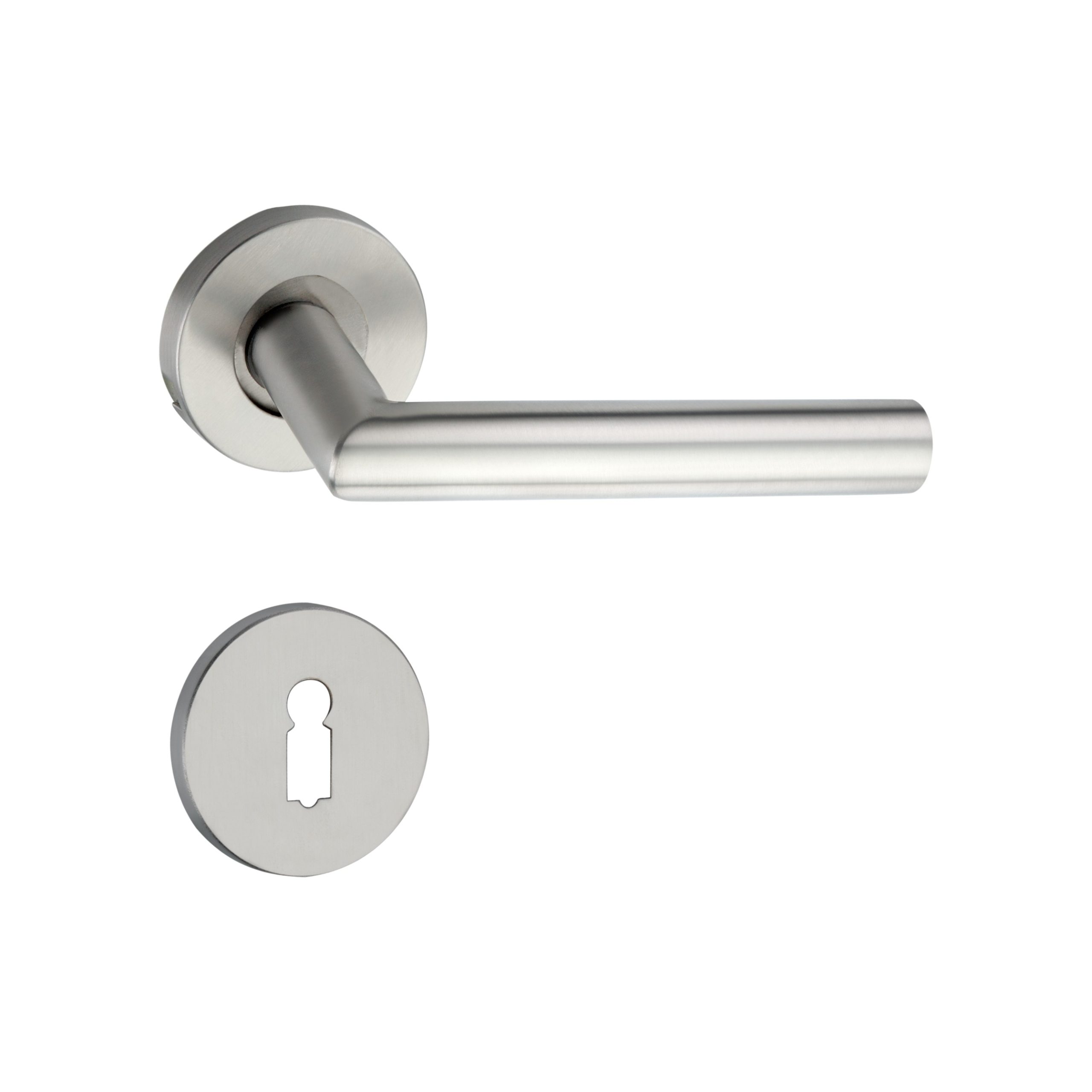 Premium SS Handle on Rose Door Hardware